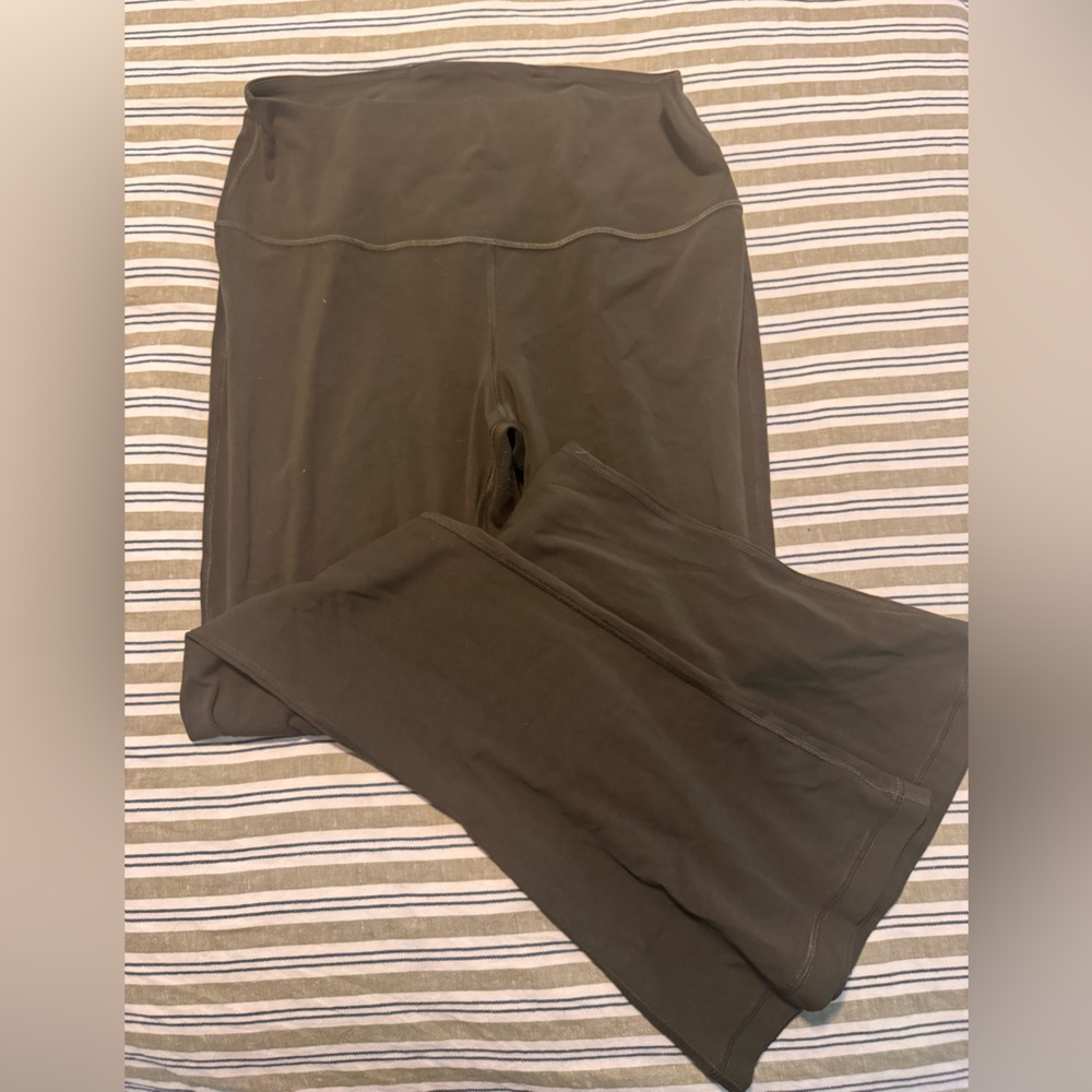 Lululemon Align Flare Pants in Dark Olive, Size 12